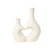 Frankly Cotton Heart Unity Ceramic Vase Pair by Nest & Stem Homewares