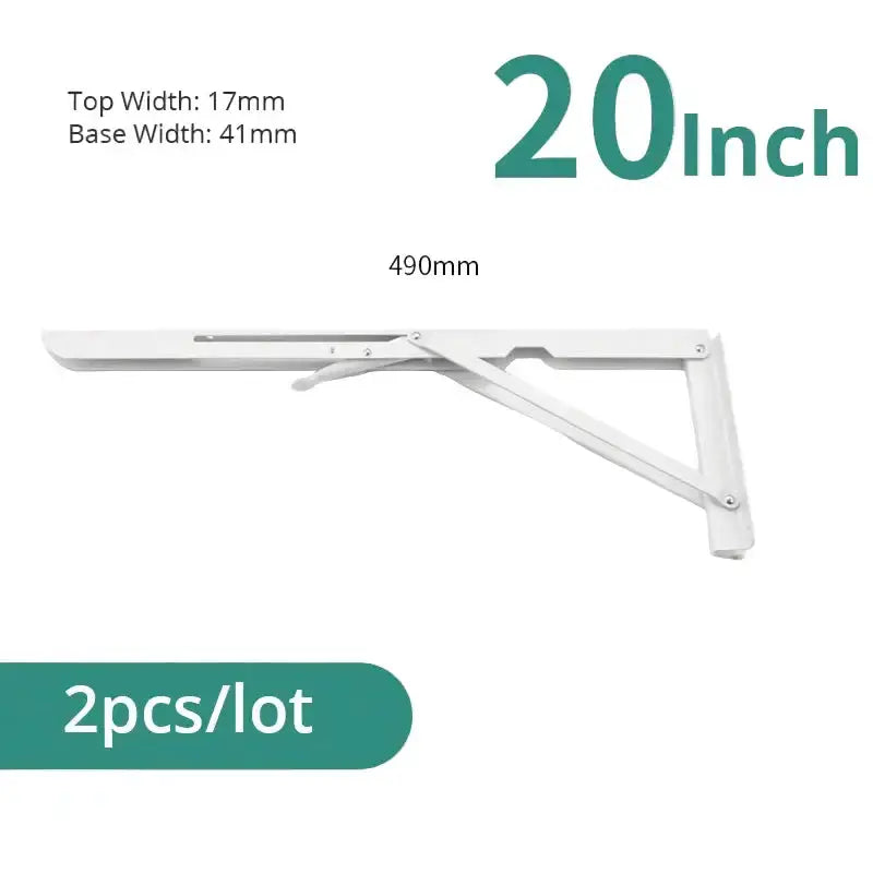 Heavy Duty Folding Shelf Brackets for RV / Caravan Tables (2PCS) by Habicare