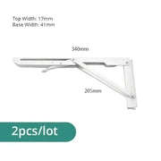 Heavy Duty Folding Shelf Brackets for RV / Caravan Tables (2PCS) by Habicare