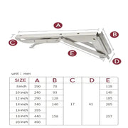 Heavy Duty Folding Shelf Brackets for RV / Caravan Tables (2PCS) by Habicare