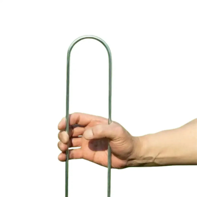 Heavy-Duty U-Shaped Galvanized Steel Trampoline Stakes by Habicare