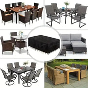 Heavy-Duty Waterproof Patio Furniture Cover – Square Design (Black) by Habicare
