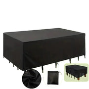 Heavy-Duty Waterproof Patio Furniture Cover – Square Design (Black) by Habicare