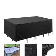 Heavy-Duty Waterproof Patio Furniture Cover – Square Design (Black) by Habicare