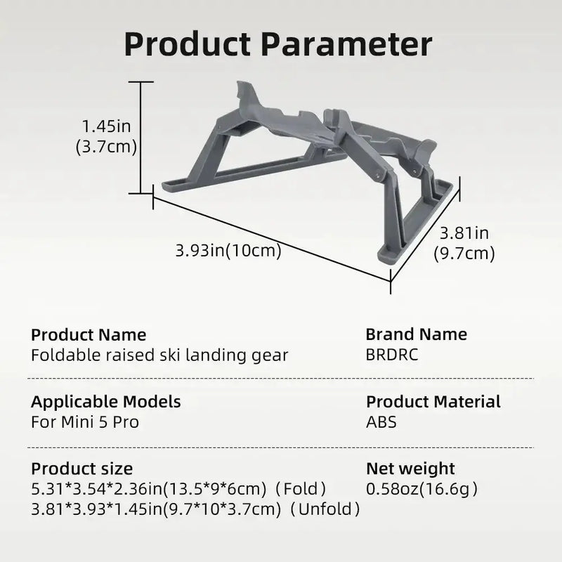 Height-Adjustable Landing Gear for DJI Mini 5 Pro by Habicare