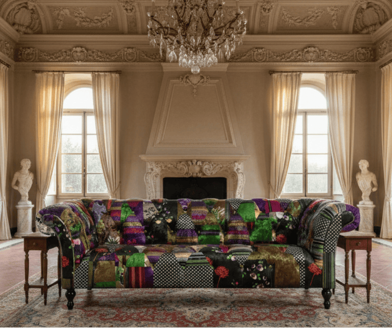 Chesterfield Patchwork 3 Seater Sofa by BroDeals