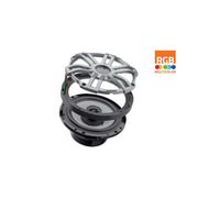 Hertz audio pack marine speakers with LED internal components showcasing advanced design and RGB multicolor lighting.