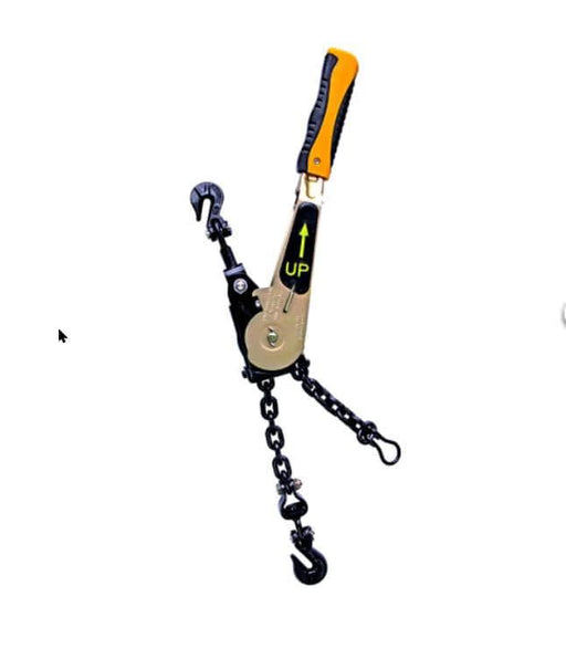 Maxibinder Load Chain Tensioner 10.0mm/6000kg with swivel head cradle and grab hooks.