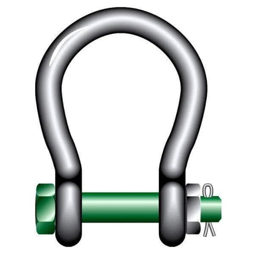 Big Mouth Safety Bow Shackle [4Pce] - 4.75T WLL - image of a durable shackle with 25mm pin and safety features