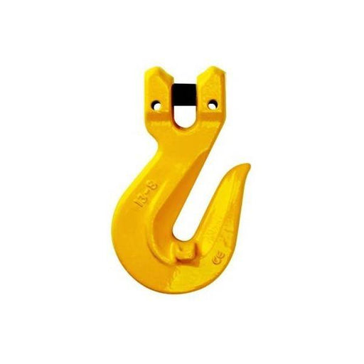 7mm - 8mm 2T Grab Hook - SLR G80 Clevis showcasing a vibrant yellow finish and robust design for heavy lifting.