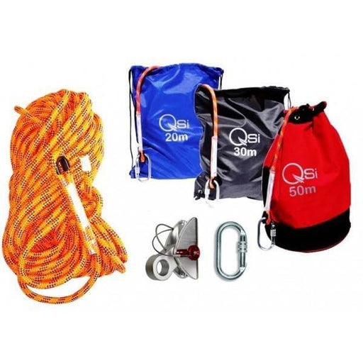 20m Rope Kit - Ready-to-Go Kit C/W Adjuster with bags and accessories, featuring colorful Kermantle rope.