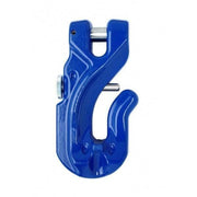 Grab Hook G100 - Thiele XL Clevis 13mm 6.7T in blue color, featuring a safety locking pin.