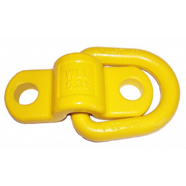 HES NZ Ltd Lifting Eye SLR G80 Bolt-On D.Ring c/w 2 Hole Saddle