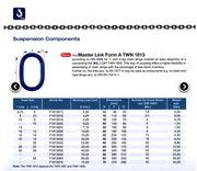 Master Ring G100 - Thiele New XL 15.0T WLL-1816 specifications with suspension components and working load limits.