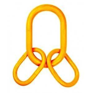 Multi Ring-SLR G80 [No Flat] 10mm-7.8T WLL for 3 and 4 legged lifting sets in bright orange color.