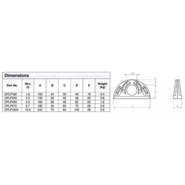 HES NZ Ltd Saddles Townley Lifting Deck Plate - Weld On