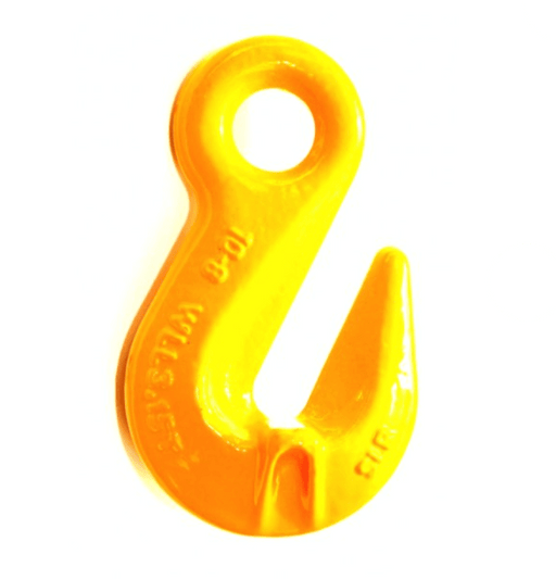 Grab Hook Shortener - SLR G80 Eye 22mm 15T - Close-up of yellow grab hook with eye.