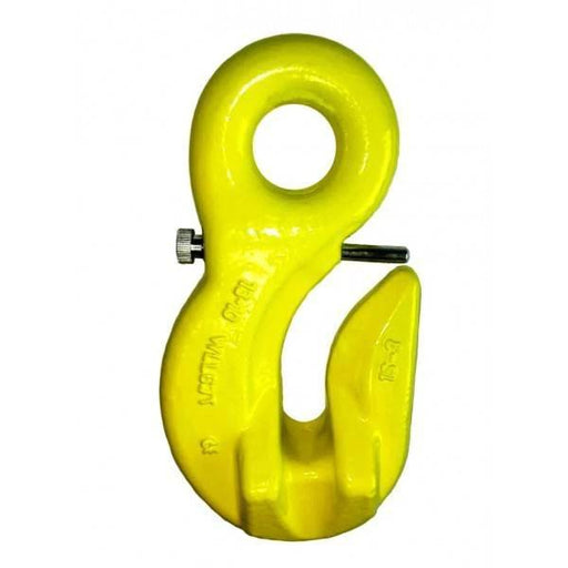 Loc Pin Grab Hook - SLR G100 Eye 13mm 6.7T - yellow locking pin hook for secure load management.