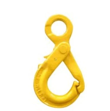 Safety Hook - SLR G80 Eye Grip Type 16mm 8T - Yellow Safety Hook with Grip Latchloc designed for lifting.