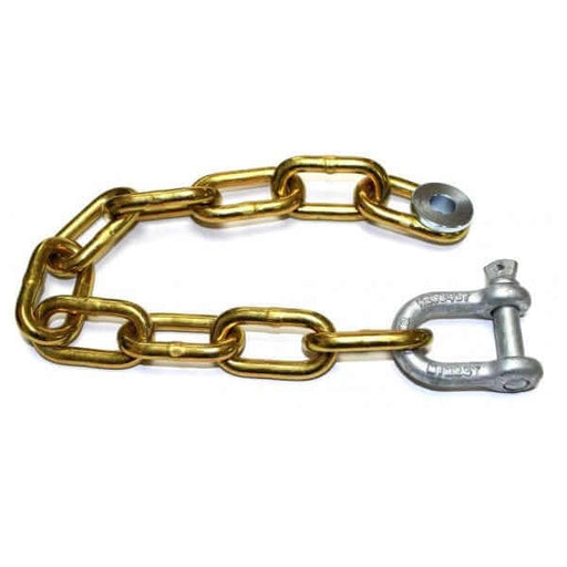 Trailer Chain Set 12Link c/w Stainless Shackle & Washer featuring 8mm chain and stainless shackle.