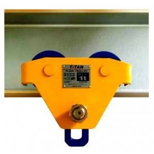 Push Trolley - Titan 5.0T 116-210mm image showing a robust beam trolley with precision ball bearing wheels.