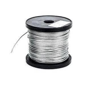 Galv Wire Rope - 7X19 on a spool, showcasing flexible marine grade galvanized material.