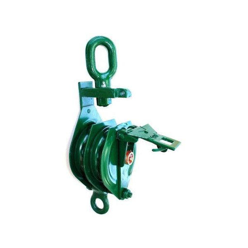 Pulley - Double Snatch Block with swivel eye and becket for general purpose applications.