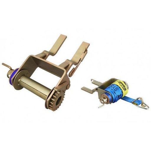 Clip On Truck Winch - Ratchet Type - Ratchet Type with a handle, showcasing high-quality tensile steel design.