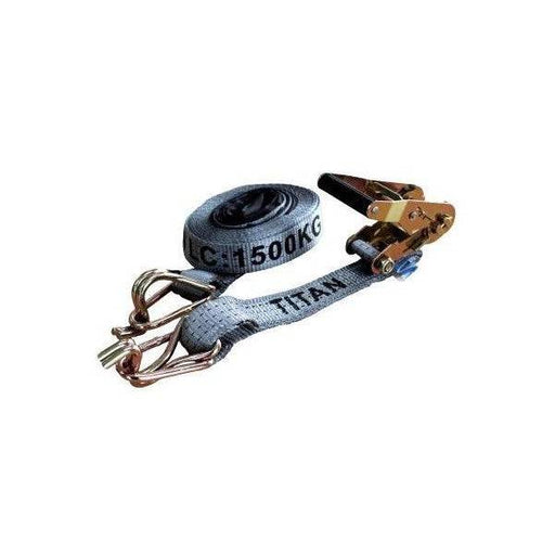 Tiedown - 1.5T Titan 6.5m HK/KPR c/w Sleeves - In Store showing strap and ratchet hook