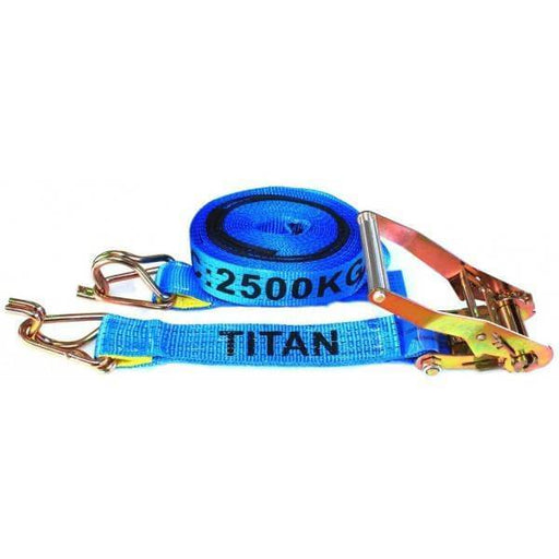 Tiedown - 2.5T Titan Blue 9.0M - In Store with 2500kg lashing capacity and industrial webbing.