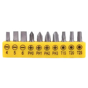 Hex Bit Set for Electric Drills (10Pcs) by Habicare