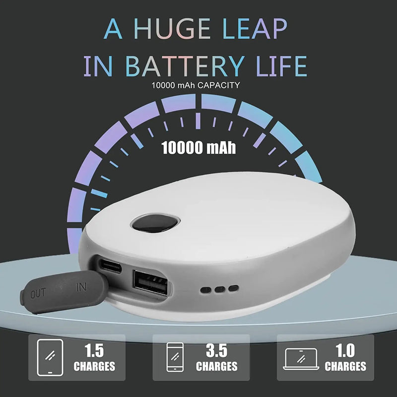 10000mAh Mini Power Bank Hand Warmer Hand Heater by salelink.co.nz