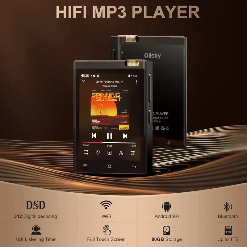 Habicare MP3 Player with Bluetooth, WiFi & Expandable Memory MP3 Player with Bluetooth, WiFi & Expandable Memory
