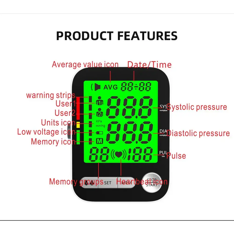 High-Accuracy Digital Sphygmomanometer – Arm Blood Pressure Monitor by Habicare