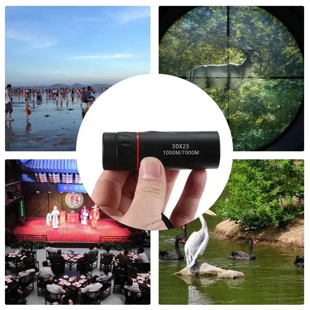 China China 1PC Binoculars High Definition Monocular Telescope 30X25 Waterproof Mini Portable  Zoom 10X Scope For Travel Hunting