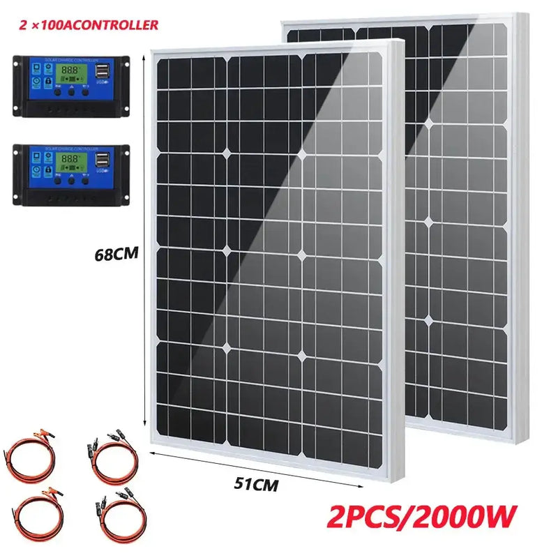 High-Efficiency 18V Rigid Solar Panel 100–300W (different sets available) by Habicare