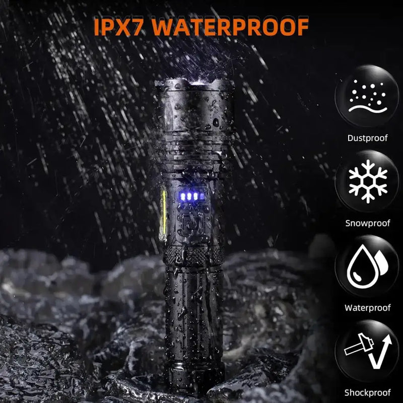 High Power Rechargeable LED Flashlight by Habicare