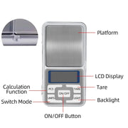 High Precision Digital Pocket Scale (6 sizes available) by Habicare