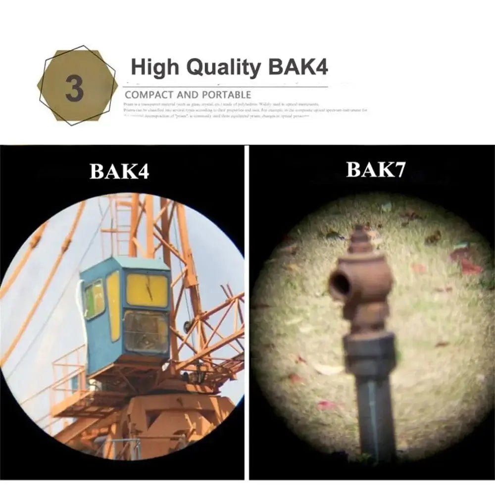 China China Standard Kit Professional 60x60 BAK4 Optical Binoculars Telescope Long Distance Portable Powerful HD Binocular for Hunting Traveling Outdoor