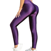 High-Waisted Purple Gloss Leggings for Women by Habicare