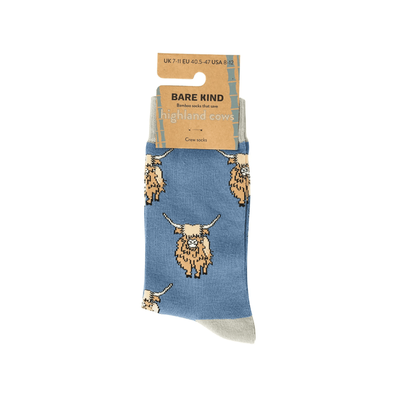 Barekind NZ Socks Save the Highland Cow Bamboo Socks Save the Highland Cow Bamboo Socks