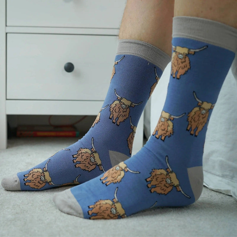 Barekind NZ Socks Save the Highland Cow Bamboo Socks Save the Highland Cow Bamboo Socks
