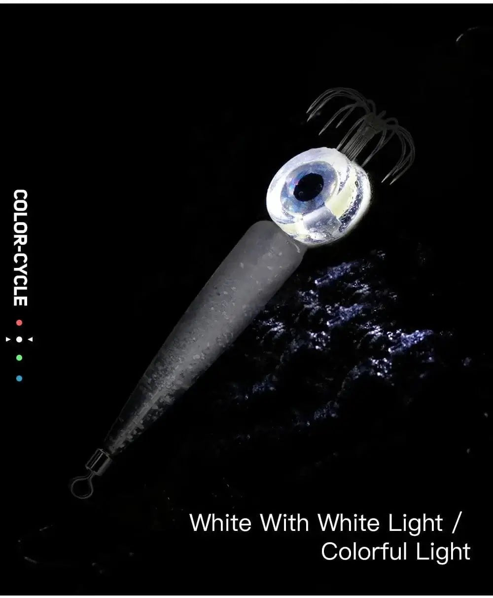 China China Fishing Lures 5g Squid Hook with LED Light Squid Jig Lure Luminous Webfoot Octopus Egi Artificial Bait Cuttlefish Sea Tackle