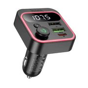 techplus Hoco 38W FM Car Kit with PD+QC, RGB Light (E85) | Bluetooth 5.4 Car Charger Hoco 38W FM Car Kit E85 Bluetooth 5.4 Car Charger