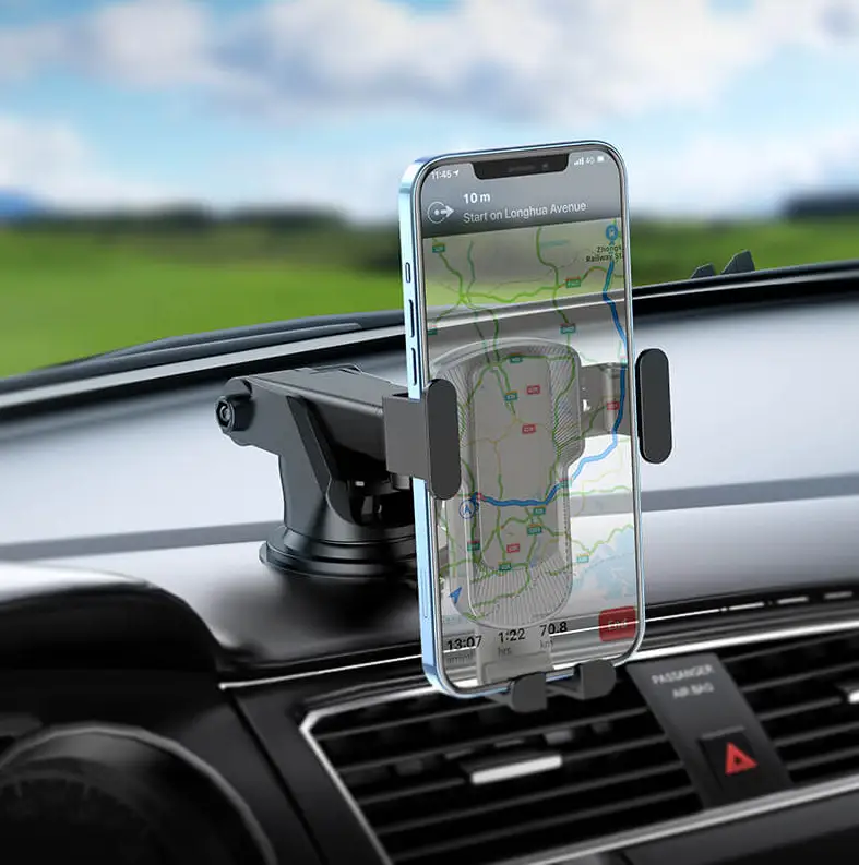 Hoco CA104 Car Phone Holder | Adjustable 60–85mm Clamp for 4.5–7 Inch Phones