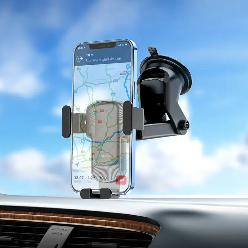 Hoco CA104 Car Phone Holder | Adjustable 60–85mm Clamp for 4.5–7 Inch Phones