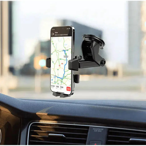 techplus Hoco CA83 Car Phone Holder 4.5–7 Inch | Strong Clamp Dashboard & Windshield Mount Hoco CA83 Car Phone Holder With Strong Clamp