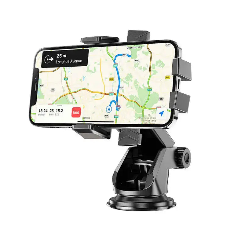 techplus Hoco CA83 Car Phone Holder 4.5–7 Inch | Strong Clamp Dashboard & Windshield Mount Hoco CA83 Car Phone Holder With Strong Clamp
