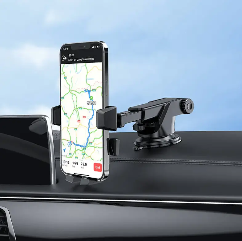 Hoco CA83 Car Phone Holder 4.5–7 Inch | Strong Clamp Dashboard & Windshield Mount by techplus