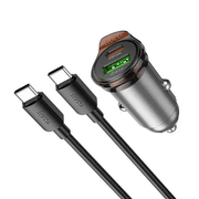 43W PD+QC Super Fast Car Charger w/ Mini Size, C to C Cable Included by BroDeals